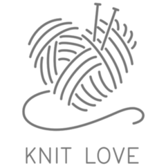 Knit Love logo Concept Sticker