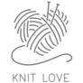 Knit Love logo Concept Sticker