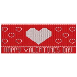 Knitted Valentines Sticker