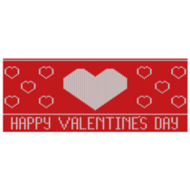 Knitted Valentines Sticker
