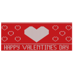Knitted Valentines Sticker