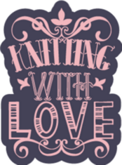Knitting With Love Sticker