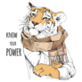 Know Your Power Tiger Sticker