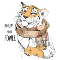 Know Your Power Tiger Sticker