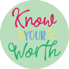 Know Your Worth Typography Suicide Prevention Sticker
