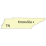 Knoxville City Location On Tennessee Map Sticker