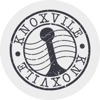 Knoxville, Tennessee Passport Round Design Sticker