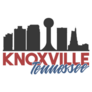 Knoxville, Tennessee, Usa Skyline Flag Colors Sticker