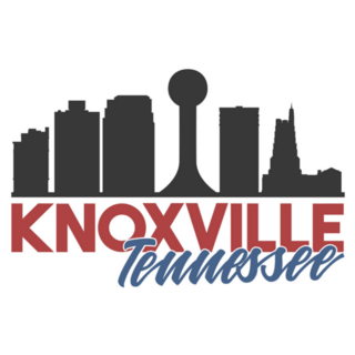 Knoxville, Tennessee, Usa Skyline Flag Colors Sticker