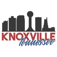 Knoxville, Tennessee, Usa Skyline Flag Colors Sticker