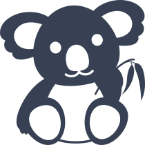 Koala Bear With Bambo Sticker