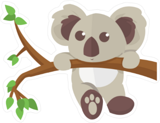 Koala Climbing Tree Sticker