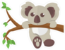 Koala Climbing Tree Sticker