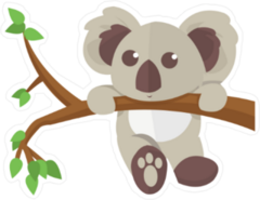 Koala Climbing Tree Sticker