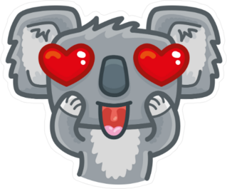 Koala in Love Sticker