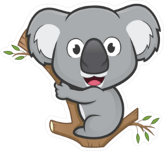 Koala On A Tree Sticker