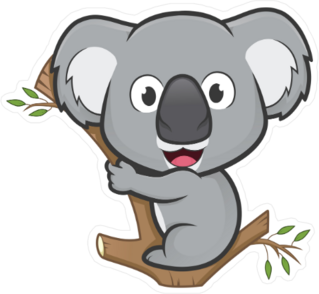 Koala On A Tree Sticker