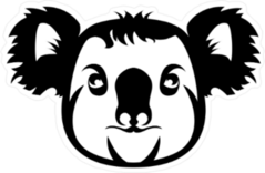 Koala Silhouette Sticker