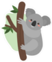 Koala Sitting in Tree Sticker
