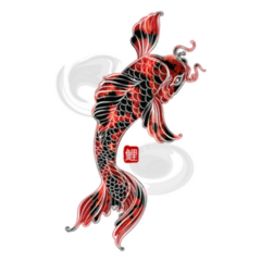 Koi Carp Japanese Symbol As Happiness Sticker