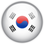 Korea Flag Button Sticker