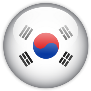 Korea Flag Button Sticker