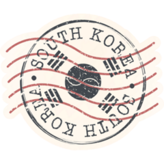 Korea Stamp Postal Sticker