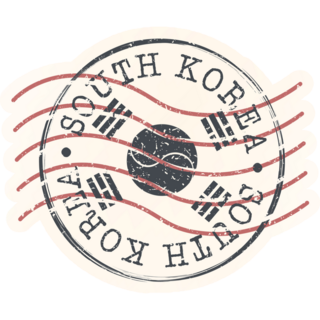 Korea Stamp Postal Sticker