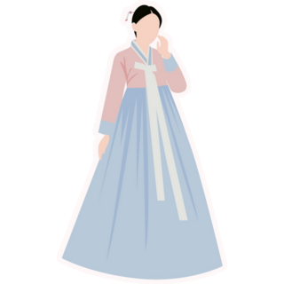 Korea Traditional Dress Sticker