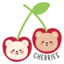 Korean Bear Cherry Sticker