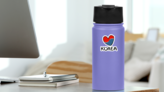Korean Love Heart Sticker on a Water Bottle (New) example