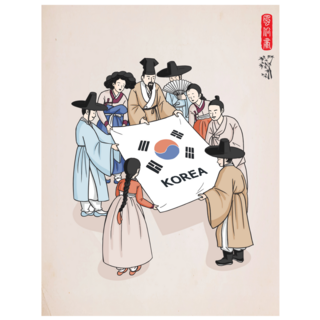 Korean Traditional Drawn Sticker