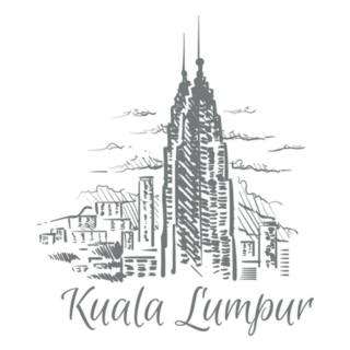 Kuala Lumpur Malaysia Sketch Hand Drawn Sticker