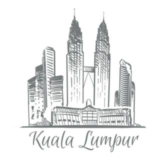 Kuala Lumpur Malaysia Sketch Sticker