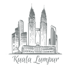 Kuala Lumpur Malaysia Sketch Sticker