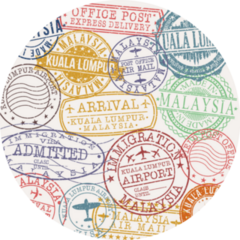 Kuala Lumpur Malaysia Stamp Postal Sticker