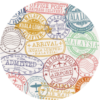 Kuala Lumpur Malaysia Stamp Postal Sticker