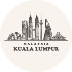 Kuala Lumpur Skyline Malaysia Vintage Sticker