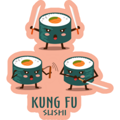 Kung Fu Sushi Sticker