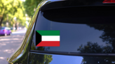 Kuwait Flag Sticker on a Rear Car Window (New) example