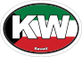 Kuwait Kw Flag Oval Sticker