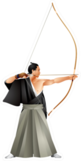 Kyudo, Japanese Martial Art Of Archery Master Sticker