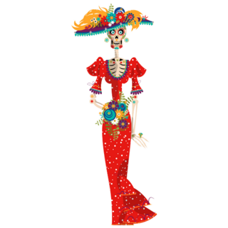 La Calavera Catrina Elegant Skeleton Illustration
