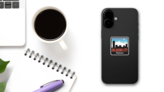 Label With Name Of Oklahoma City Sticker on a Phone (New) example