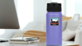 Label With Name Of Oklahoma City Sticker on a Water Bottle (New) example