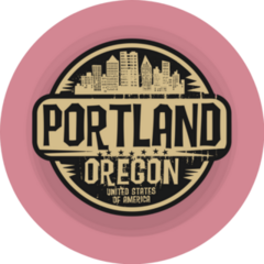 Label With Name Of Portland, Oregon Sticker