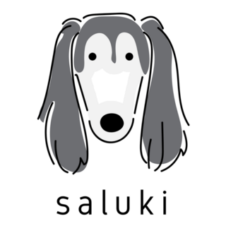 Labeled Saluki Sticker