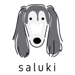 Labeled Saluki Sticker