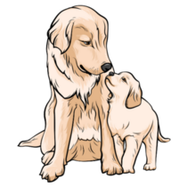 Labrador Dad With A Puppy Sticker