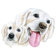 Labrador Mom & Pup Sticker